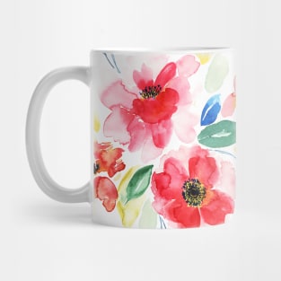 Wild Watercolour Flower Bouquet Mug